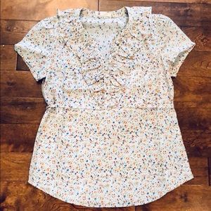 NWOT Tulle Floral Feminine Blouse